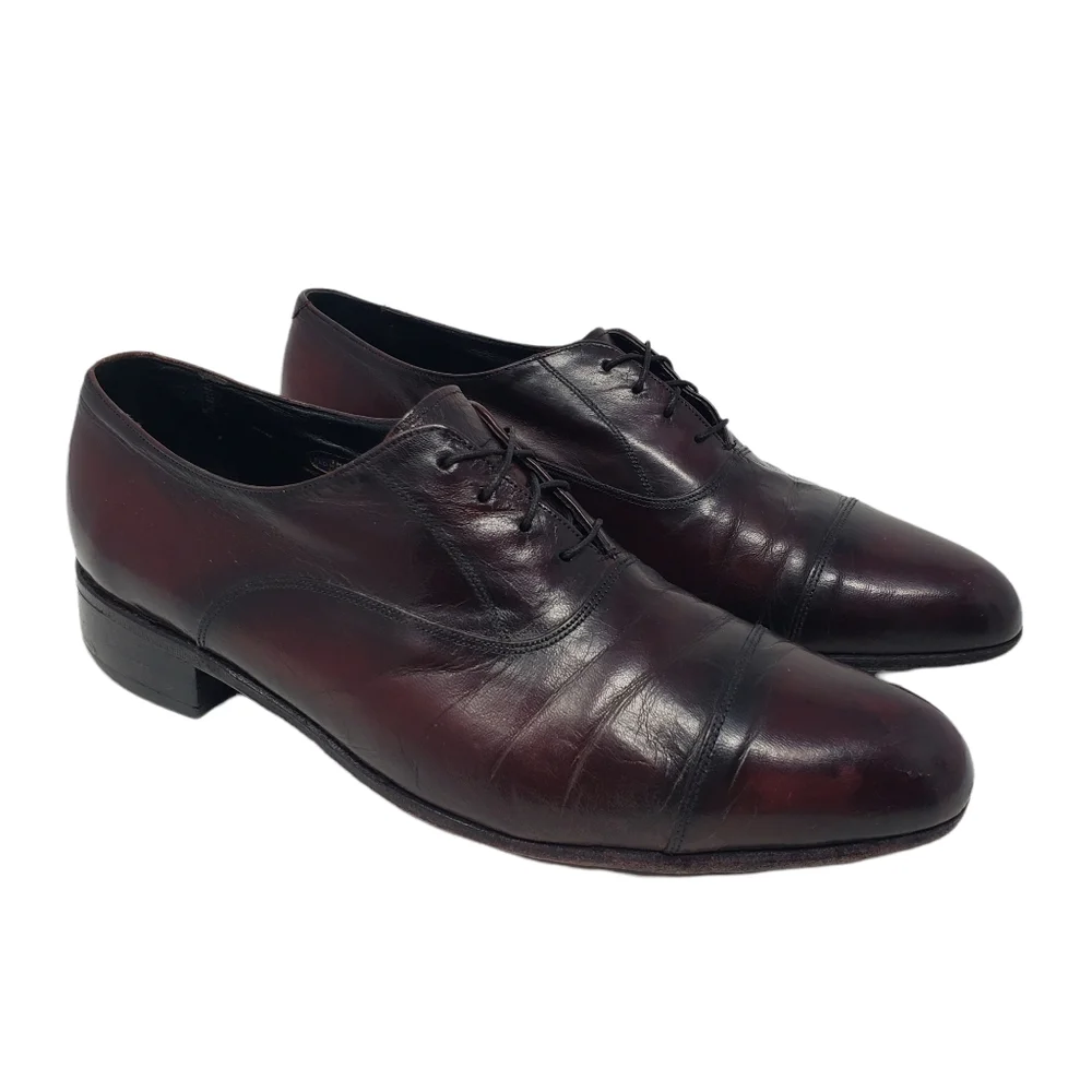Florsheim‎ Cap Toe Oxford Burgundy Red Leather Dress Shoes Mens Size 11 33330